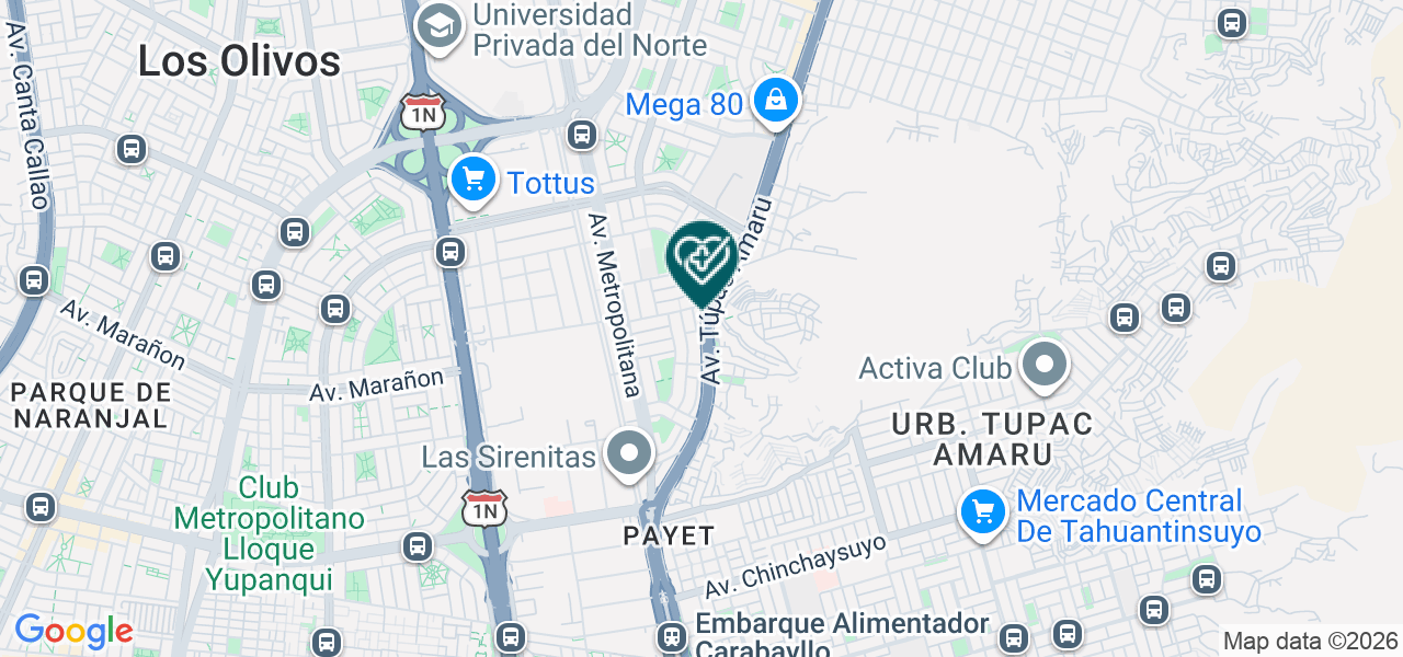 Mapa de Policlinico Medical Peru