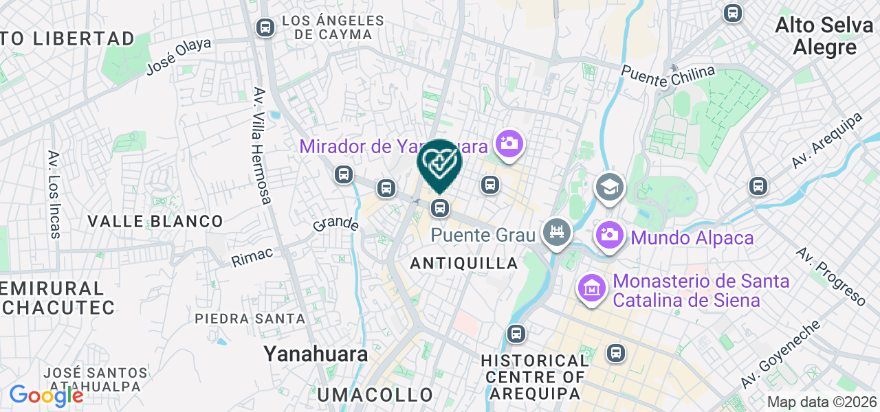 Mapa de Consultorio Medico Visual Arequipa