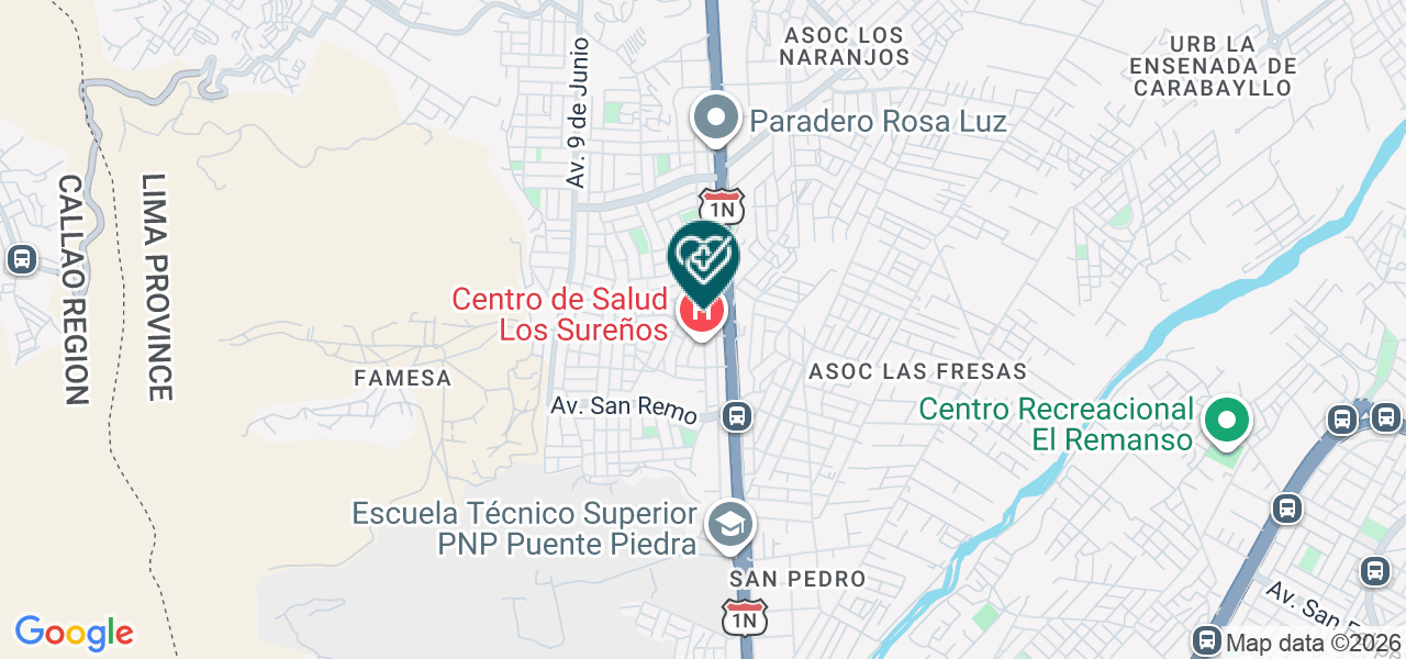 Mapa de Policlinico San Pedro