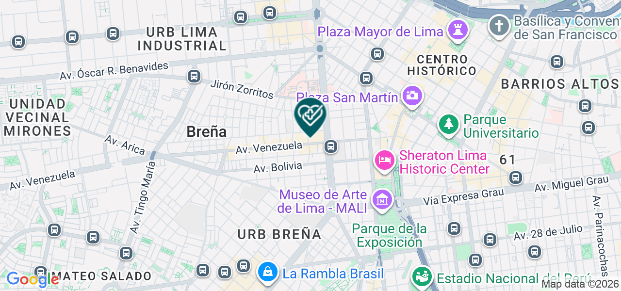 Mapa de Centro Médico Venezuela