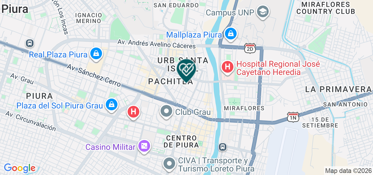 Mapa de Consultorio Medico Especializado Santisimo Sacramento