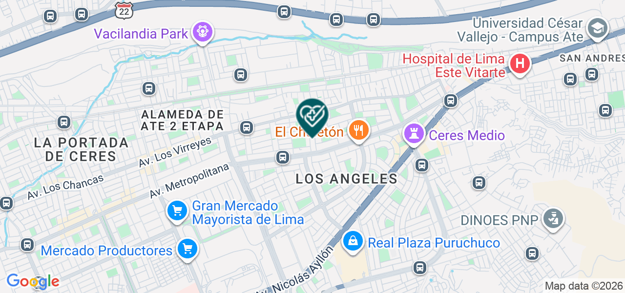 Mapa de Clinica Maria del Socorro