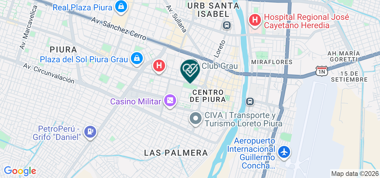 Mapa de Policlinico Clinica Miraflores S.A.