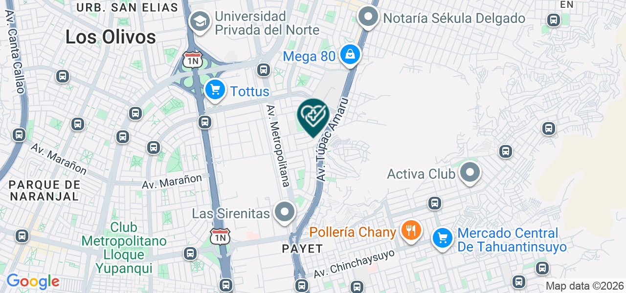 Mapa de S & M Servicios de Salud SAC