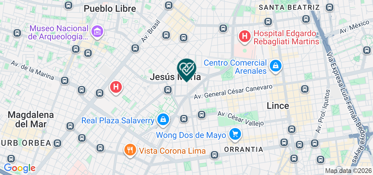 Mapa de Inppares Sede Central