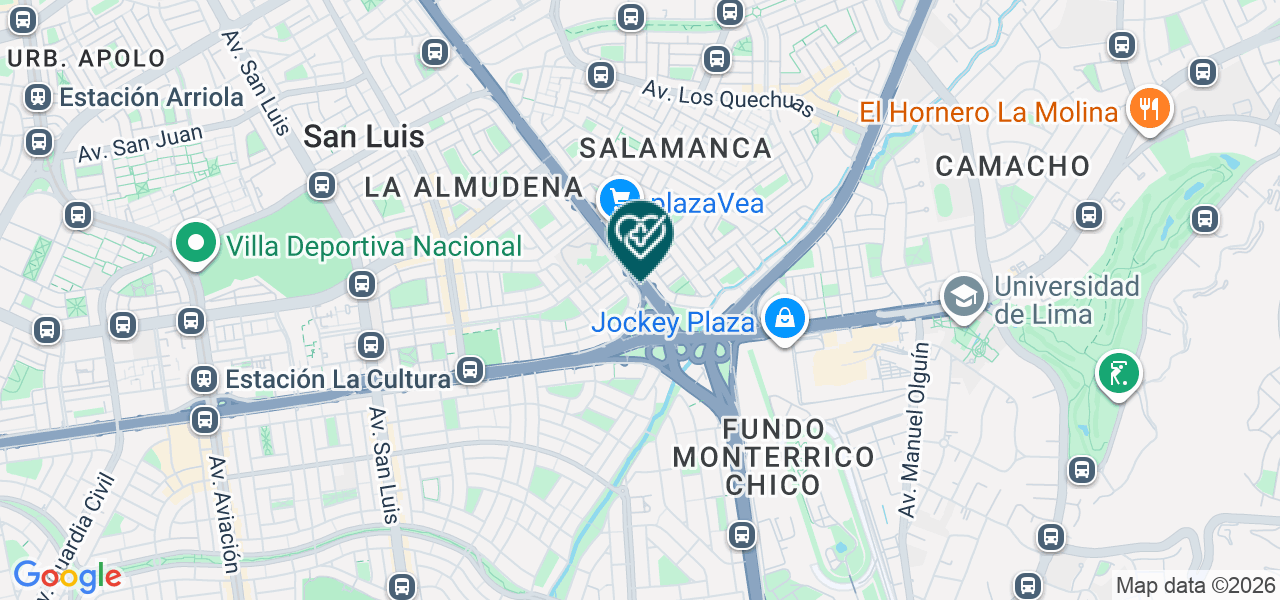 Mapa de Consultorio Medico Obstetrico Señor de los Milagros