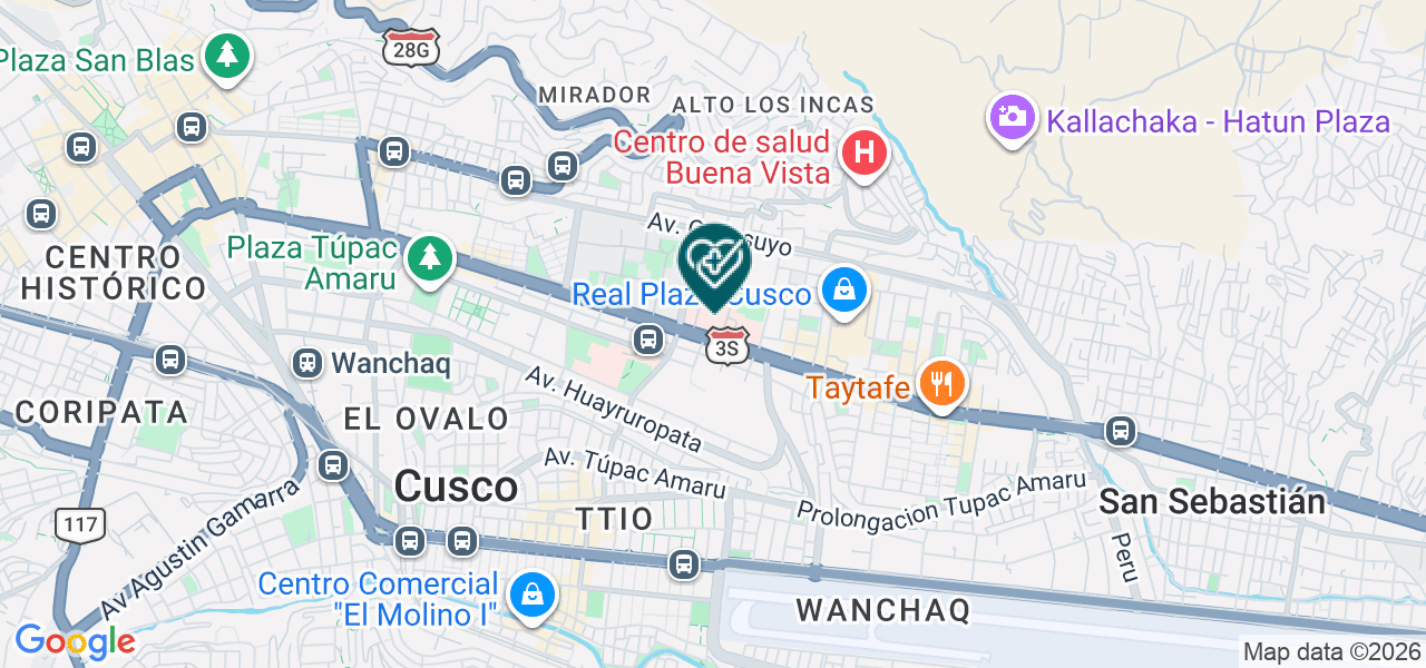 Mapa de Virgen Inmaculada Cusco