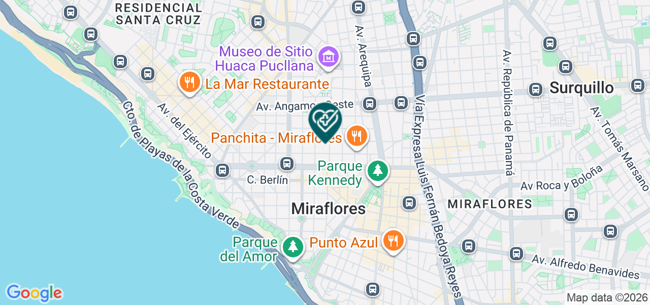 Mapa de Consultorio Dental Centro de Especialidades Odontologicas - Dr.andres Cortijo Mc.cubbin