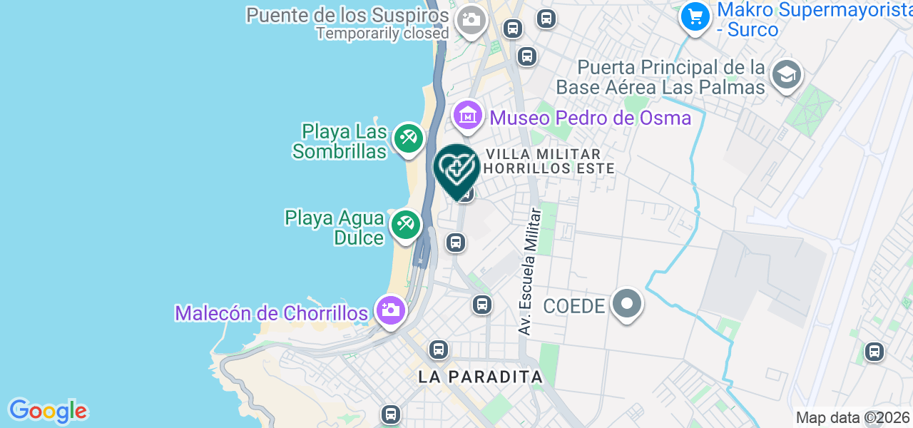 Mapa de Odontología Asociada Consultorio Dental