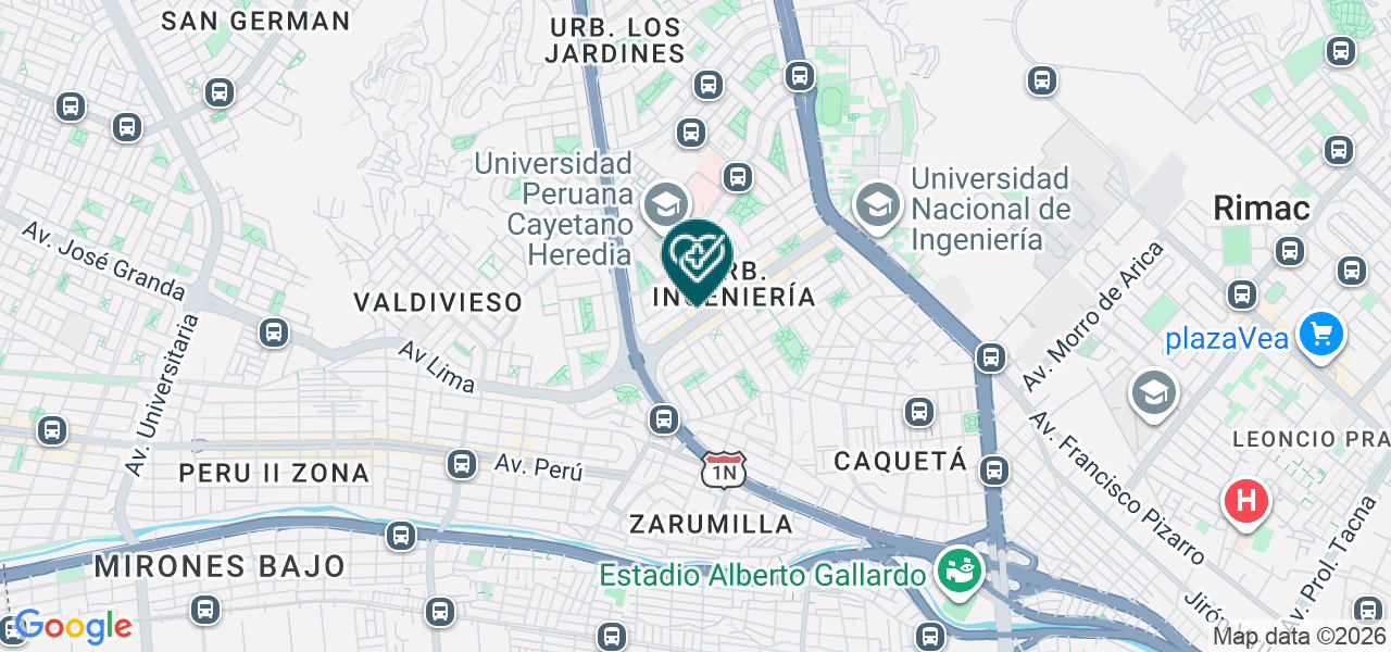 Mapa de Consultorio Odontologico los Angeles