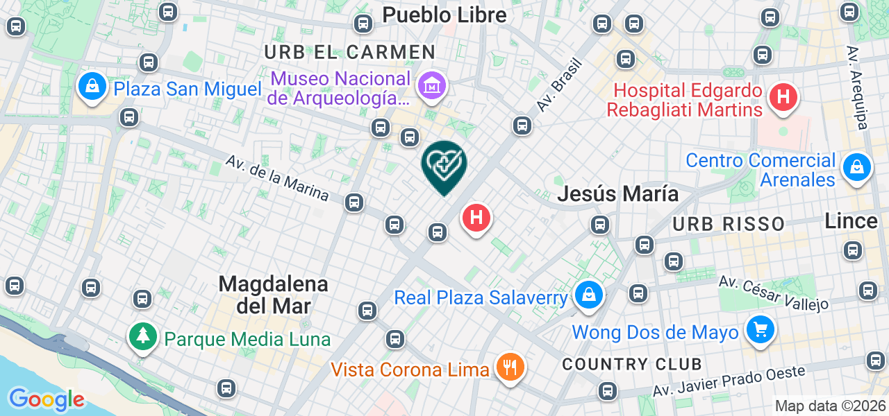 Mapa de Consultorio Oftalmologico y Optica Z&q