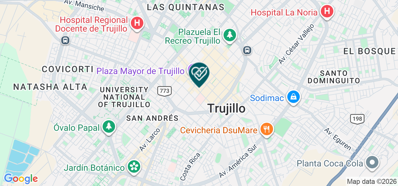 Mapa de Laboratorio de Análisis Clínico Belen Marlab