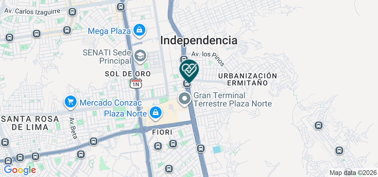 Mapa de Servicios Integrales Especializados en Salud E.I.R.L