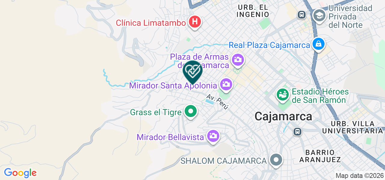 Mapa de Consultorio Especializado en Medicina Hipertensión y Diabetes