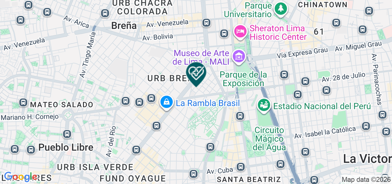 Mapa de Inversiones Medicas Victoria SAC