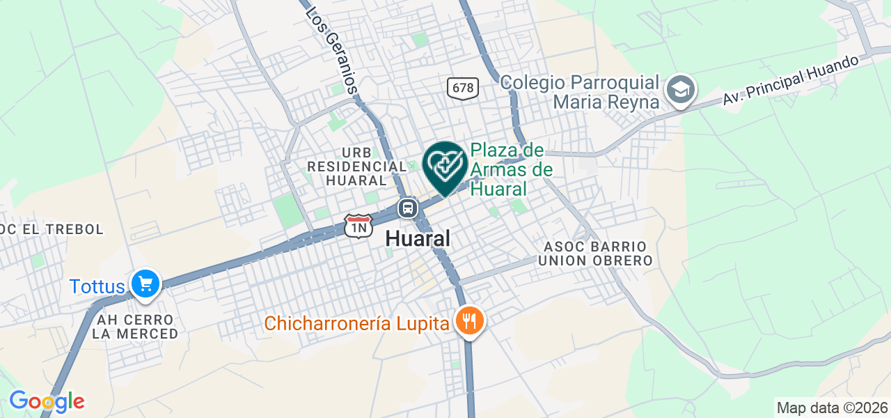 Mapa de Consultorio Dental Dr. Juan Rivera