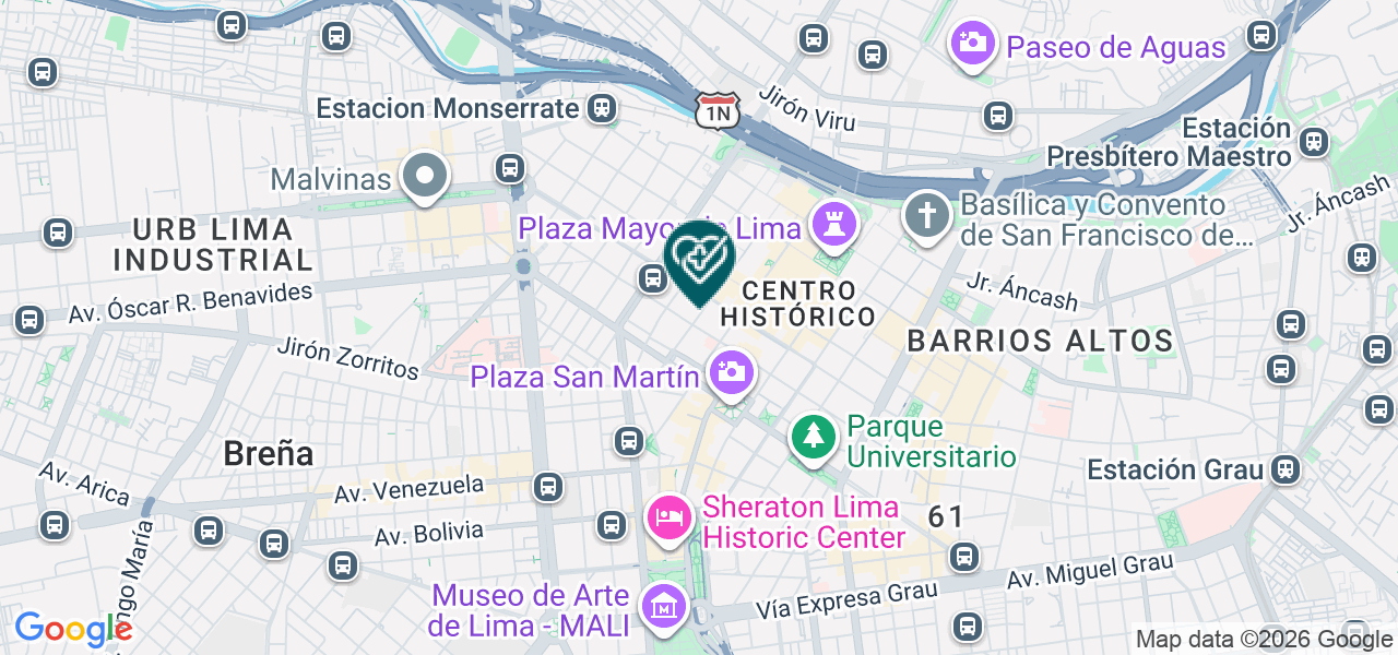 Mapa de Consorcio Red Medica Osea SAC