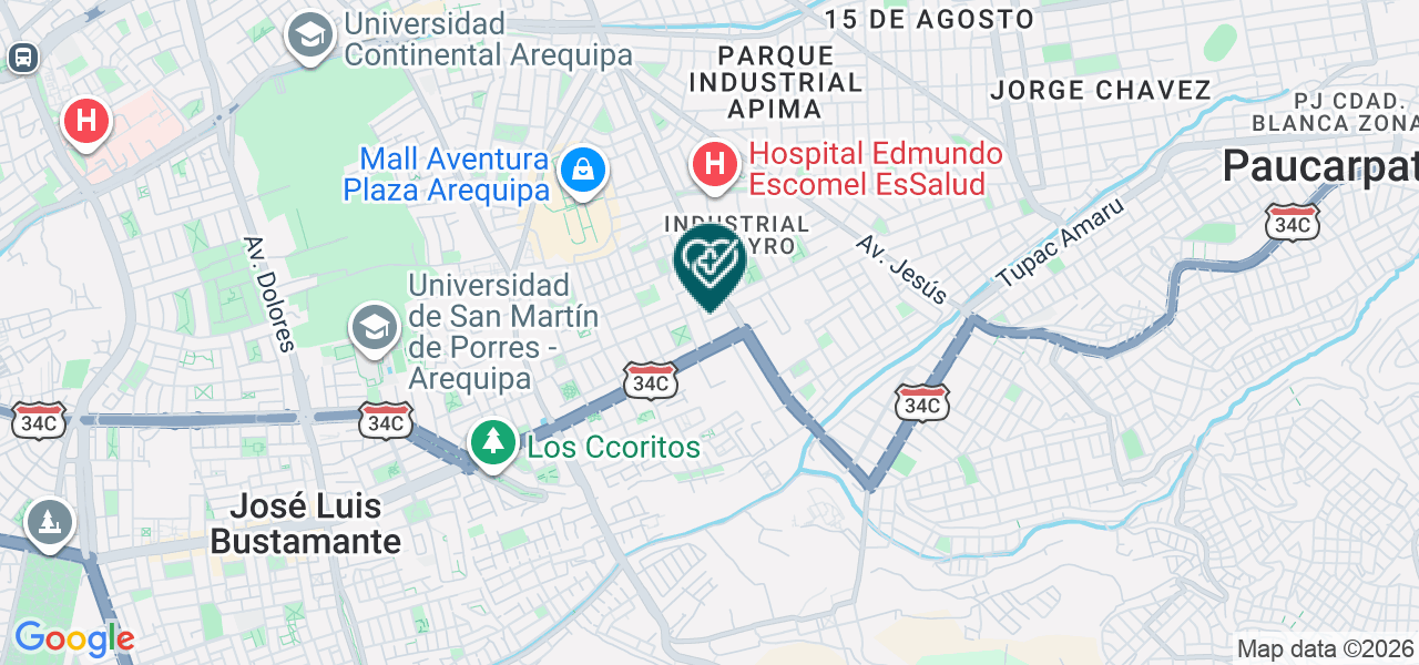 Mapa de Policlinico Social Medic