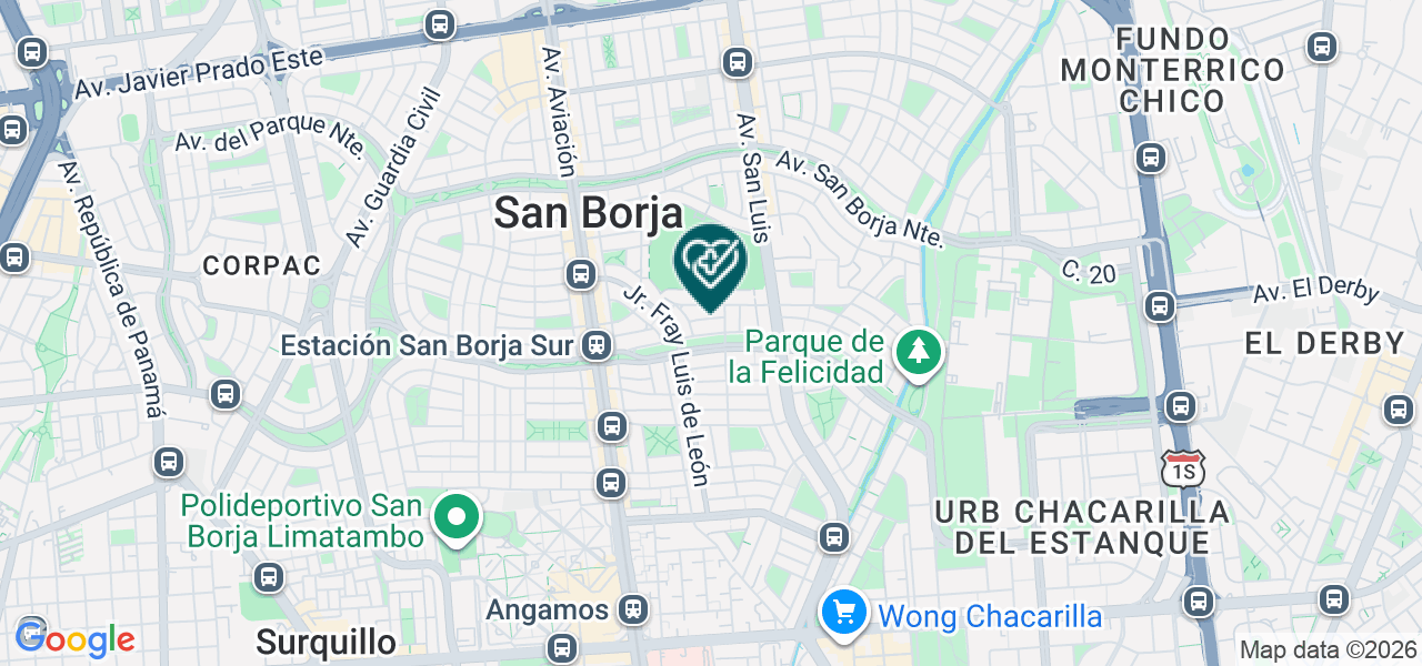 Mapa de Odontologos San Borja SAC