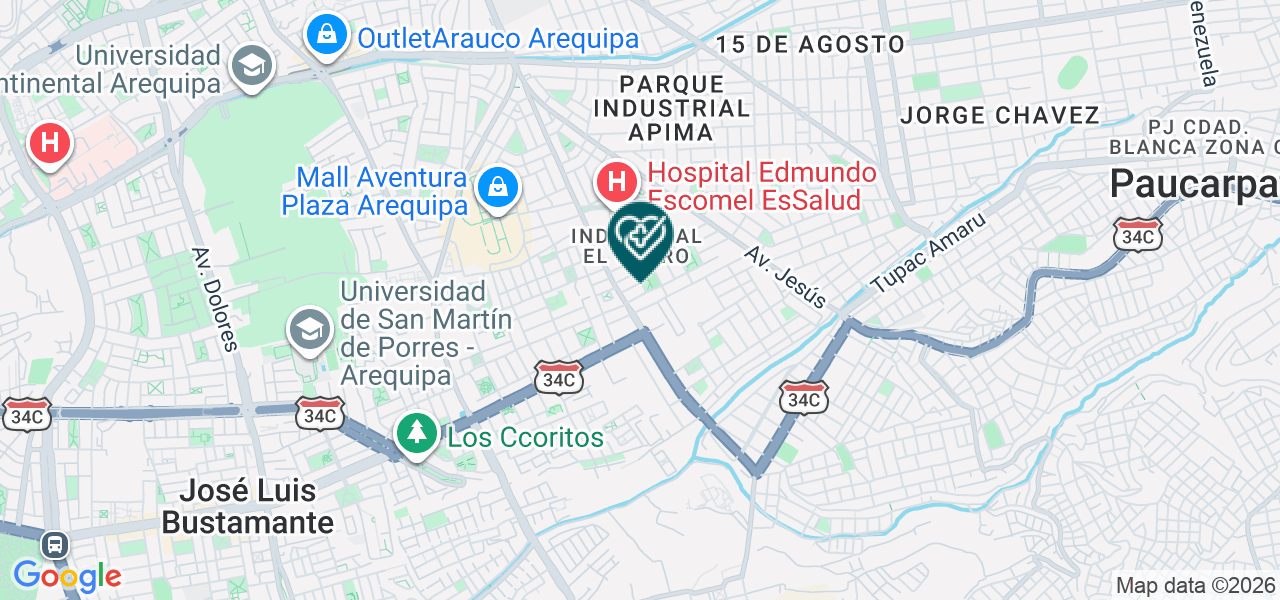 Mapa de Policlinico Virgen de los Remedios S.A.C.