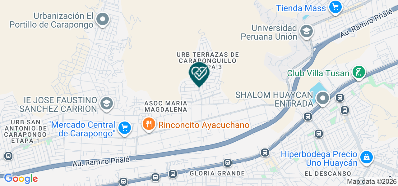 Mapa de Sagrado Corazon de Jesus Servicios Medicos Especializados