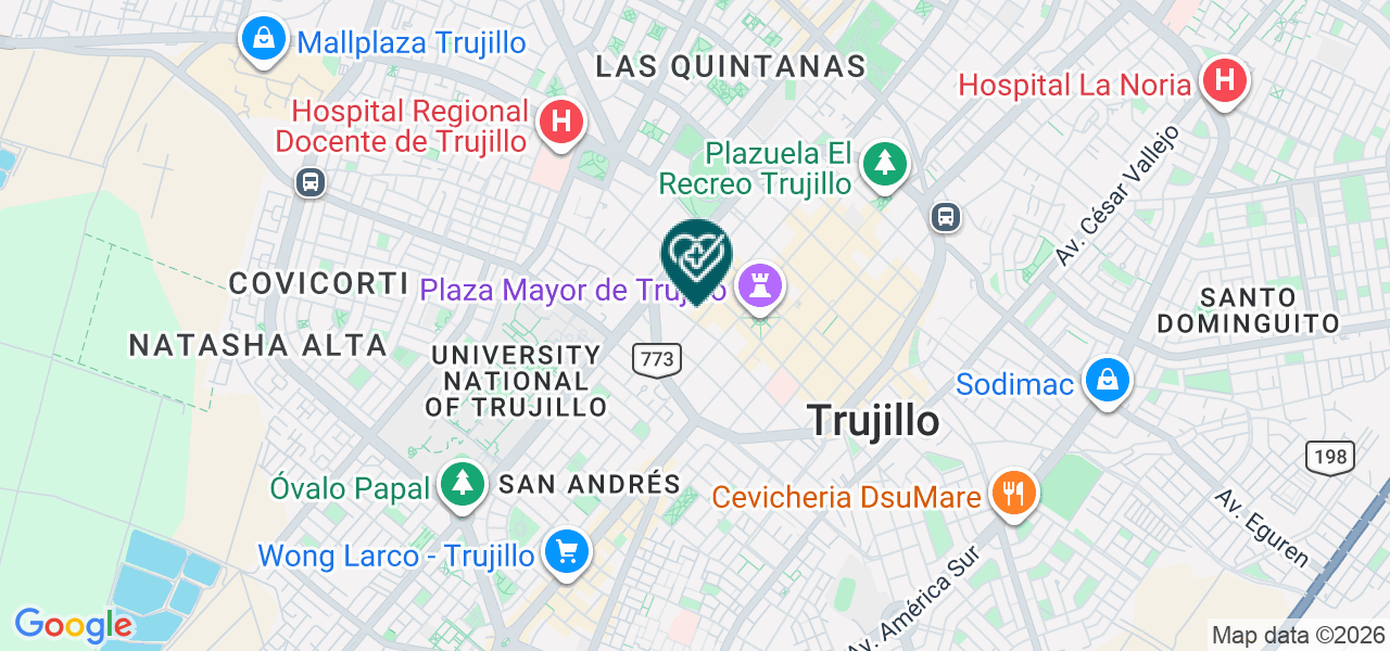 Mapa de Oftalmologica Caceda