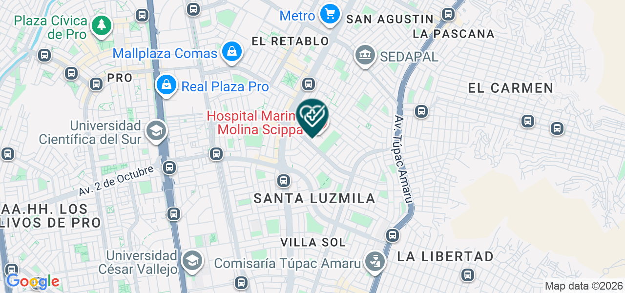 Mapa de Consultorio Antares de la Salud