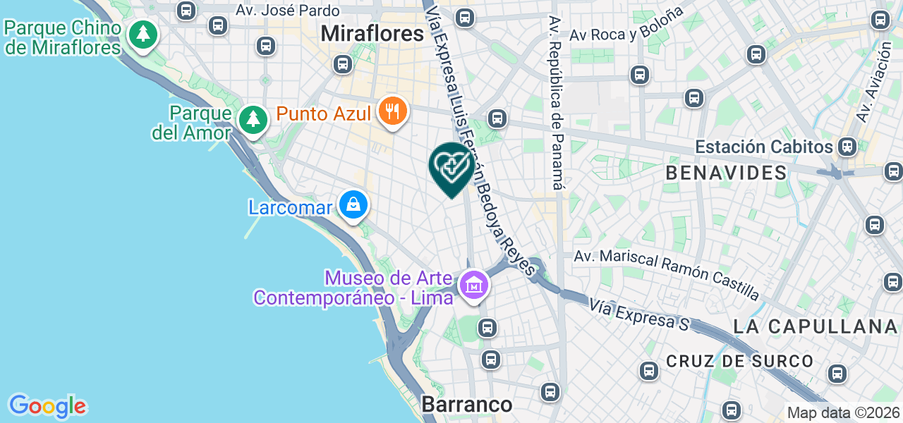 Mapa de Clínica Avendaño