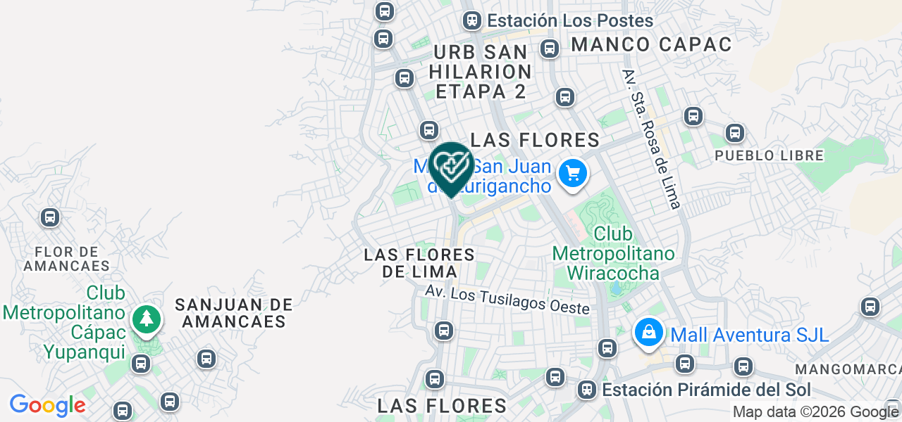Mapa de Consultorio Obstetrico Madre Maria