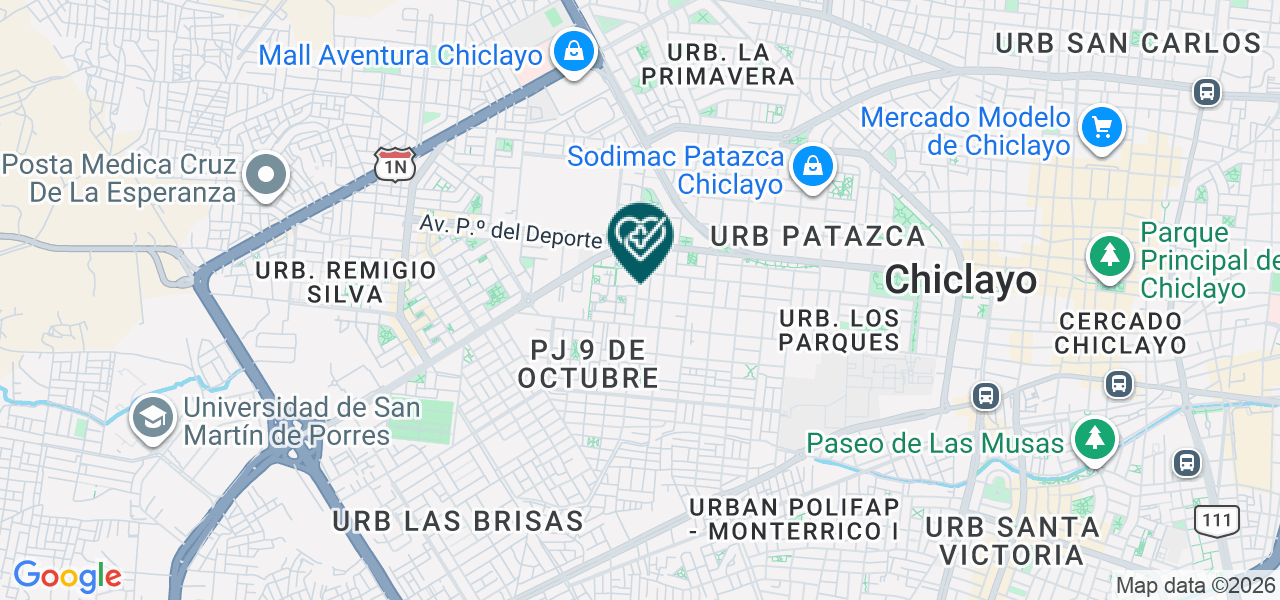 Mapa de Establecimiento de Salud América S.A.C.