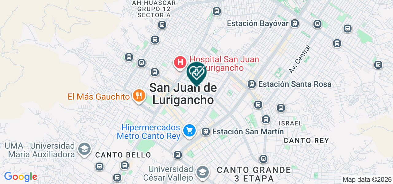 Mapa de Policlinico San Pedro