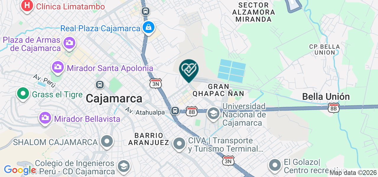 Mapa de Policlinico Villa Salud