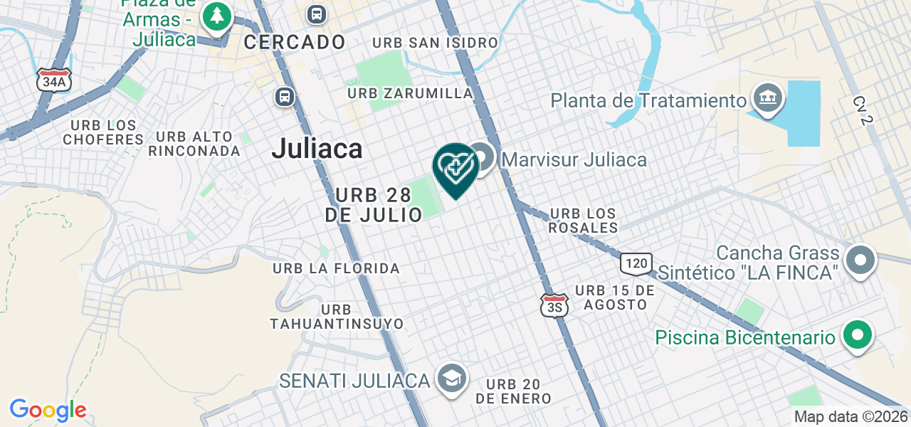 Mapa de Cendial Juliaca