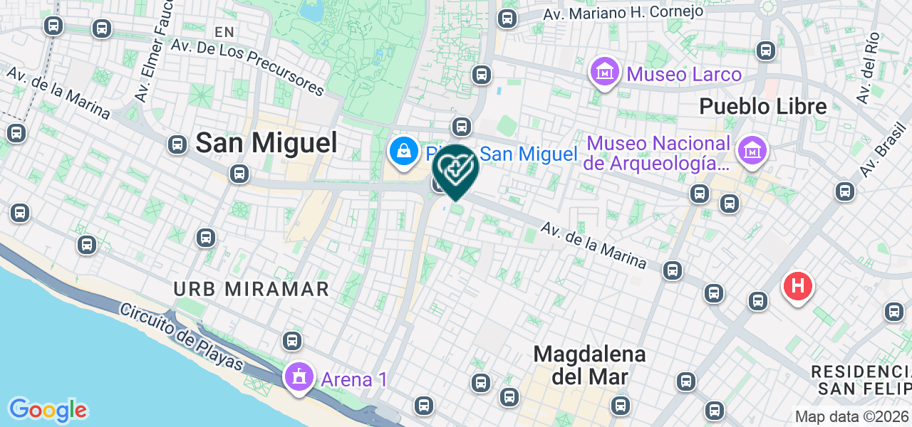 Mapa de Core Laboratorios S.A.C.