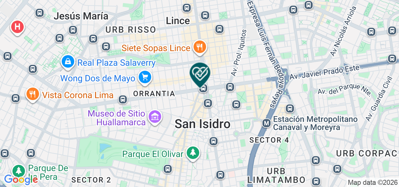 Mapa de Brazzini Radiologos Asociados S.A.C.