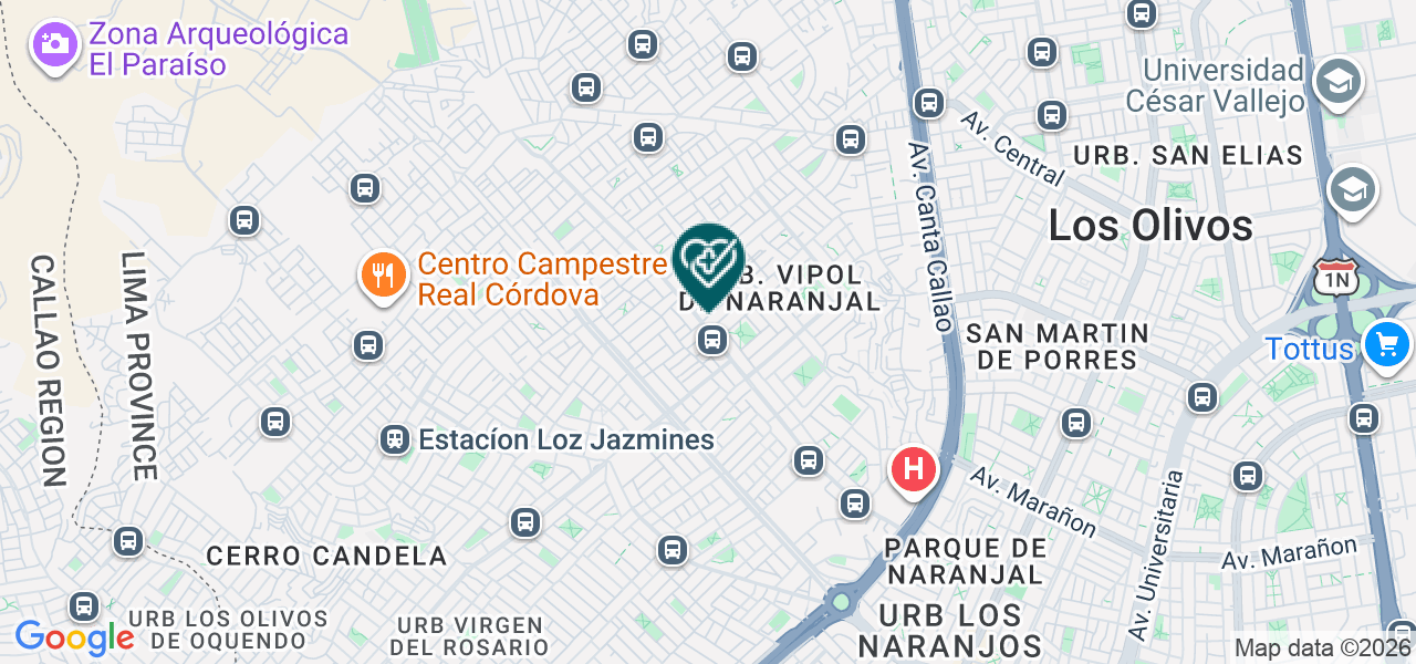 Mapa de Consultorio Médico Alcanfores