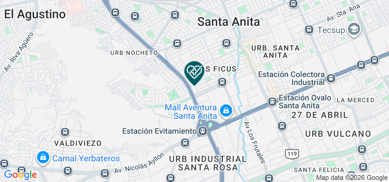 Mapa de Consultorios Especializados de la Salud San Antonio de Padua