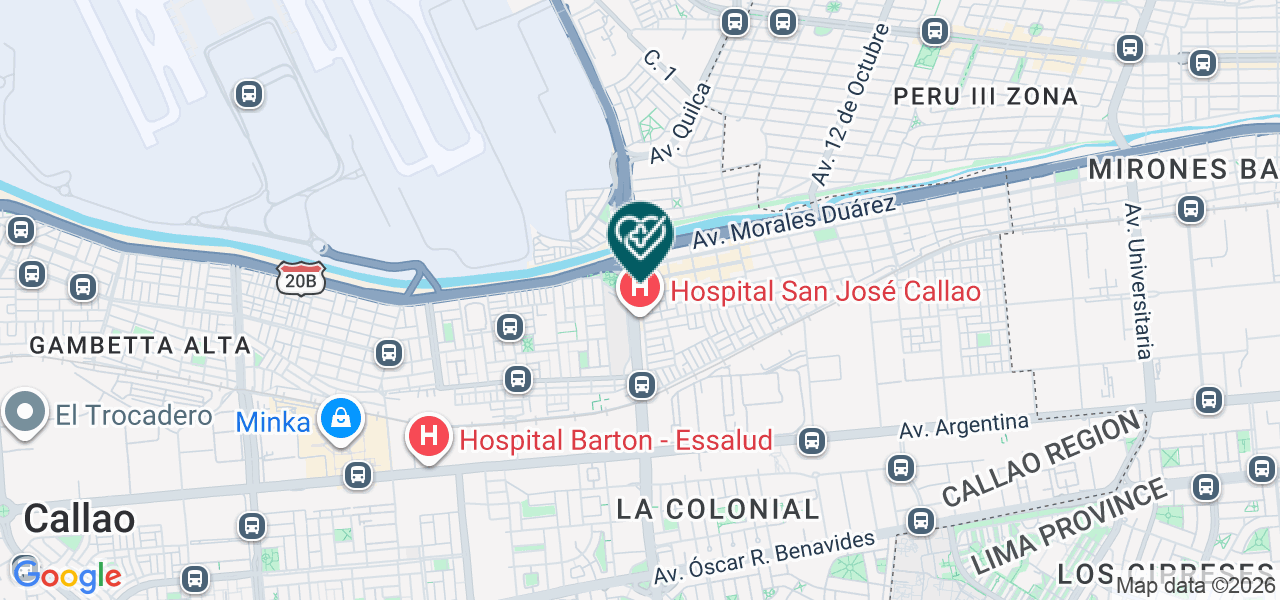 Mapa de Consultorio Obstetrico Santisima Cruz de Motupe
