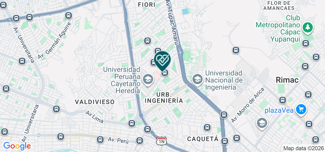 Mapa de Consultorio Obstetrico San Martin de Porres