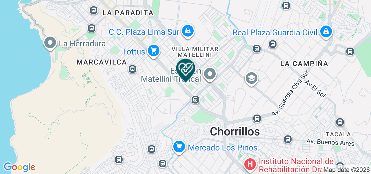 Mapa de Policlinico Municipal Chorrisalud
