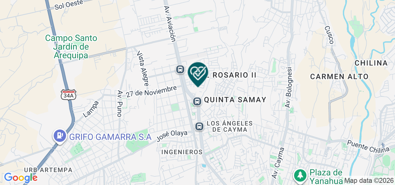 Mapa de Clinica San Pablo Arequipa