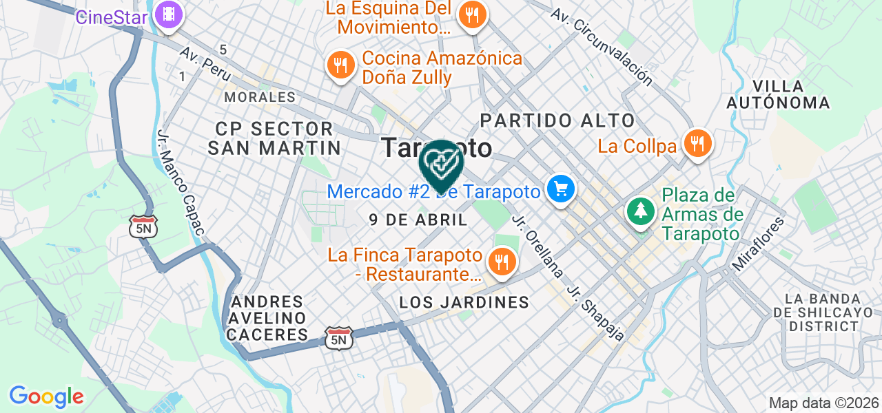 Mapa de Centro Medico Corponova