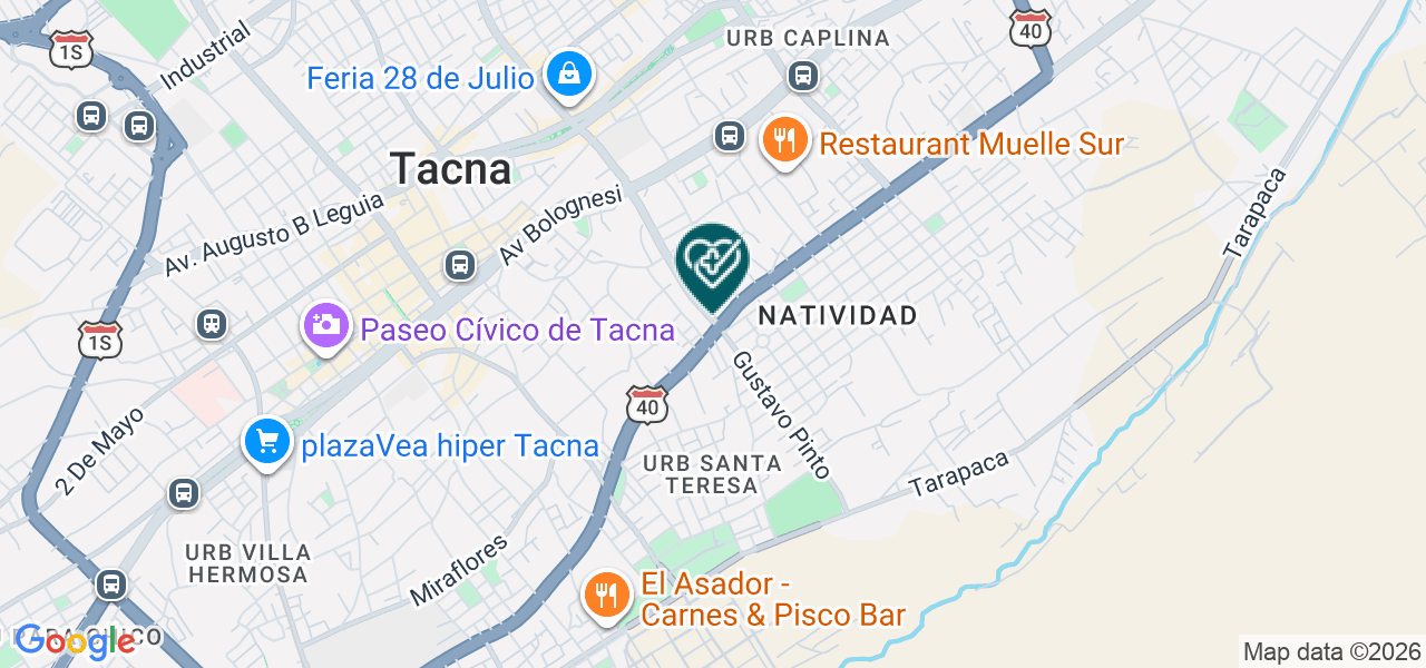 Mapa de Consultorio Obstetrico "santa Cruz
