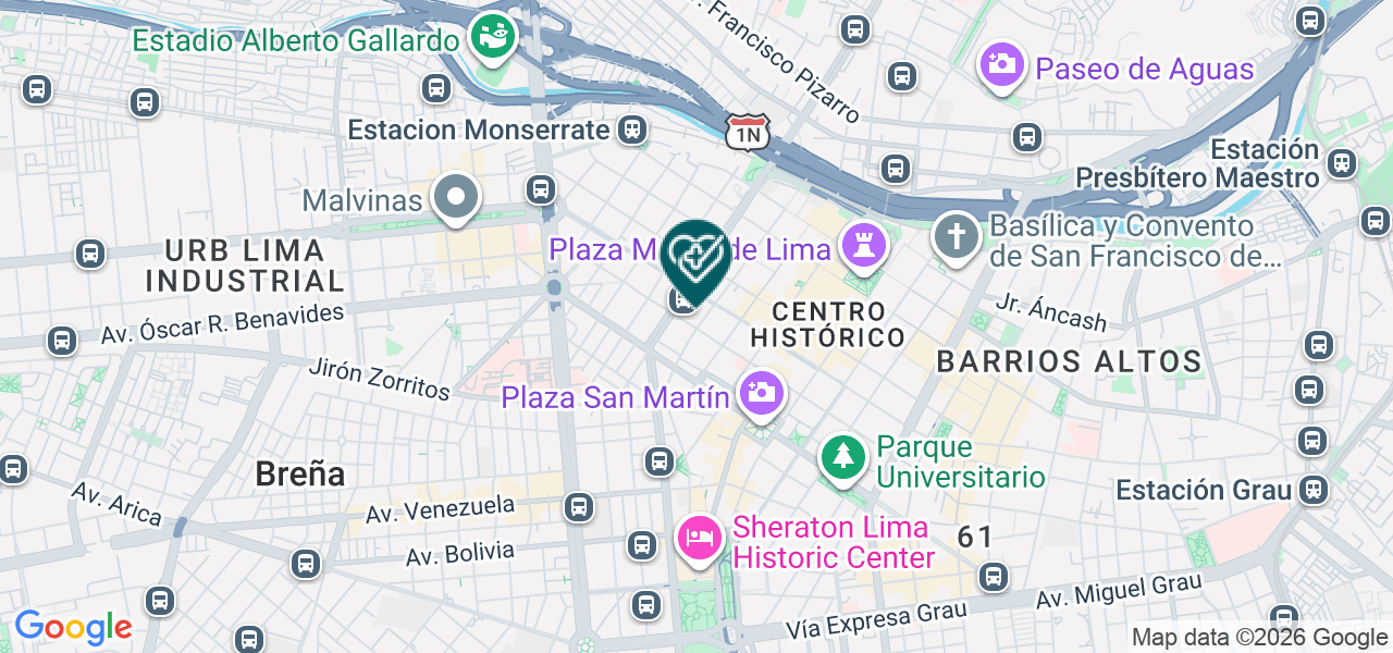 Mapa de Drogueria Optica