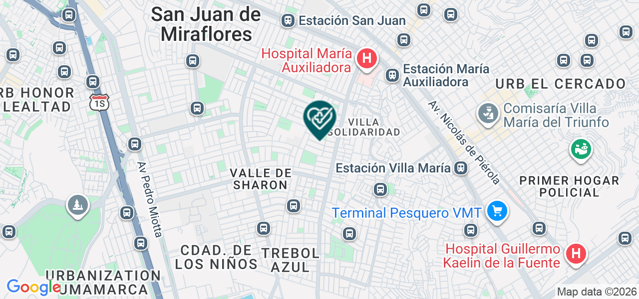 Mapa de Consultorio Dental Comunitario Caplina