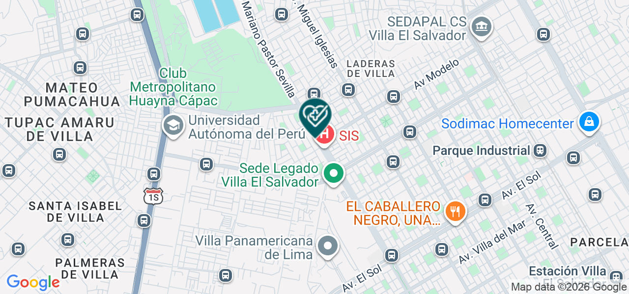 Mapa de Policlínico Seguridad Médica M&s SAC