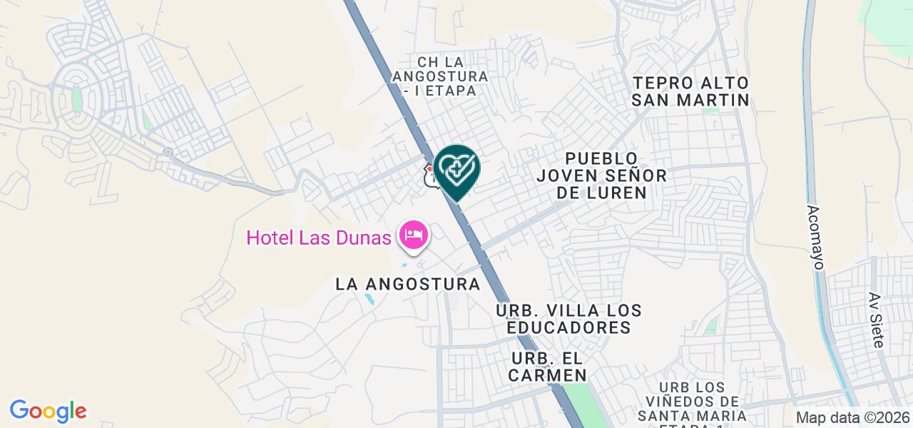 Mapa de Universidad Privada San Juan Bautista Sociedad Anonima Cerrada - Upsjb SAC