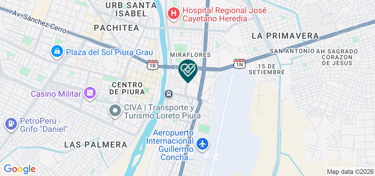 Mapa de Instituto de Rehabilitacion San Juan de Dios Piura