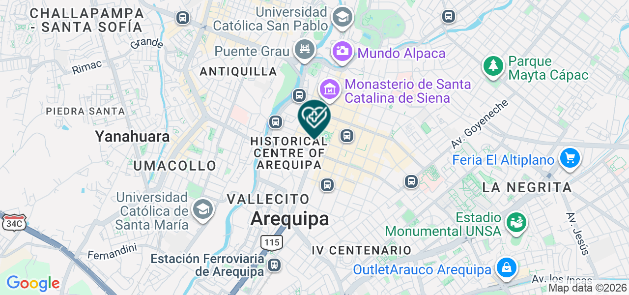 Mapa de Consultorio Medico Cardiologico