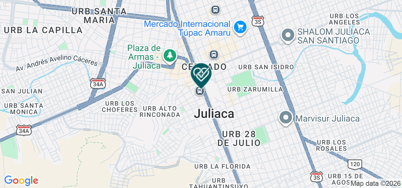 Mapa de Policlinico Solidario Regional